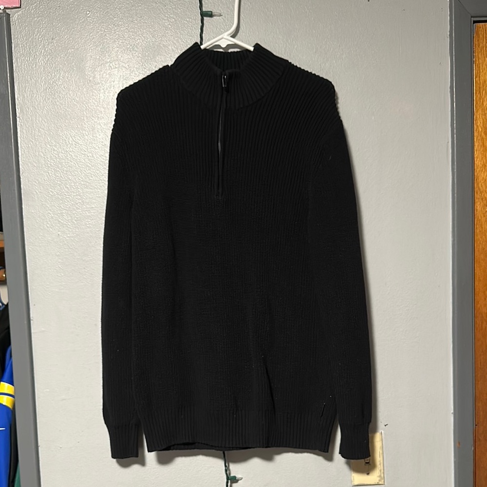 Calvin Klein Waffle Knit Quarter Zip Sweater